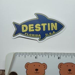 10/$10 Florida Destin Beach Coastal Palm Tree Water Bottle Laptop Decal Sticker